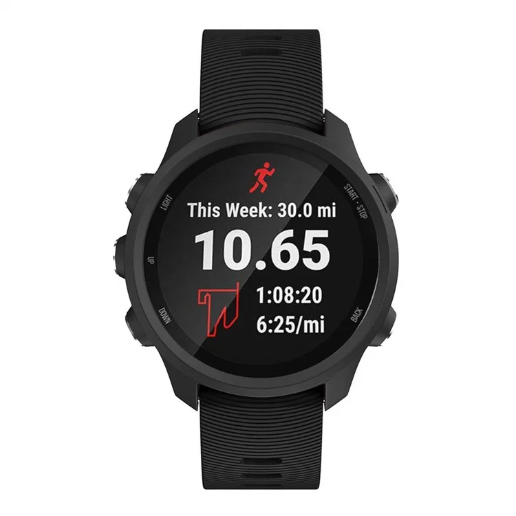 20mm Silikon Smart Watch Band für GarminMove Forerunner 245M/645M/Vivoactive 3t - Schwarz