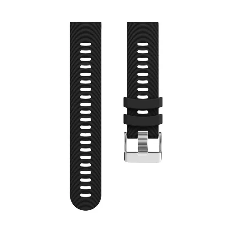 20mm Silicon Smart Watch Band Für GarminMove Forerunner 245 M/645 M/vivoaktiv 3t - Schwarz