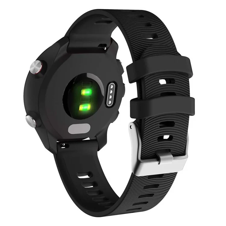 20mm Silikon Smart Watch Band für GarminMove Forerunner 245M/645M/Vivoactive 3t - Schwarz