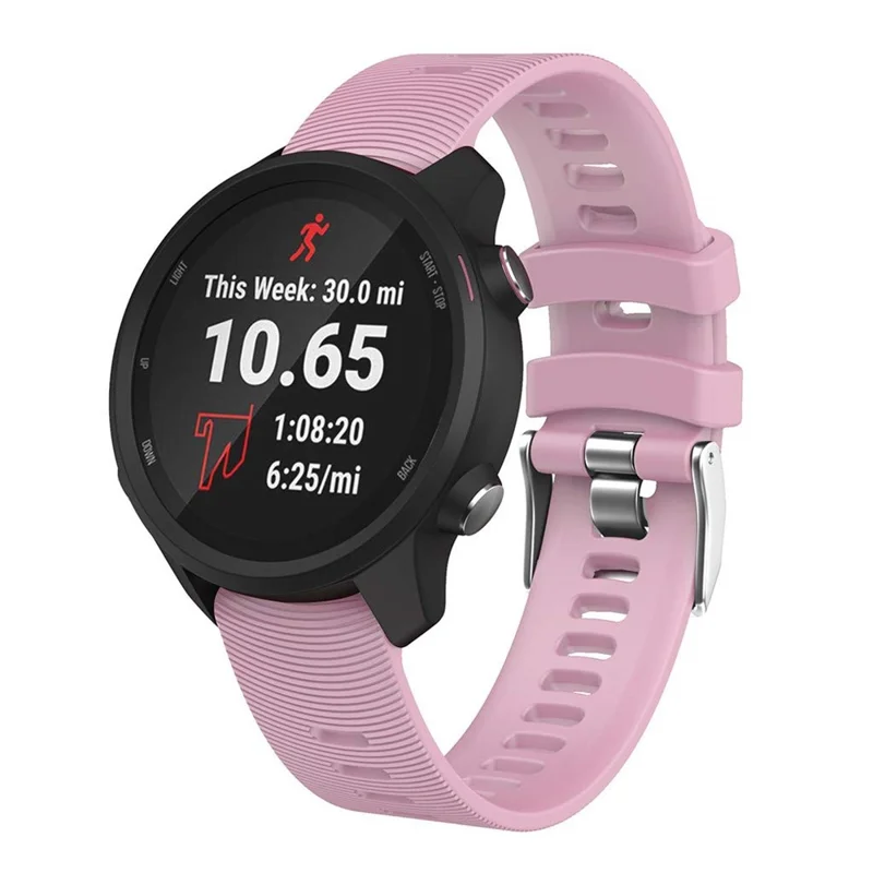 20mm Silicone Smart Watch Band for GarminMove Forerunner 245M/645M/Vivoactive 3t - Pink