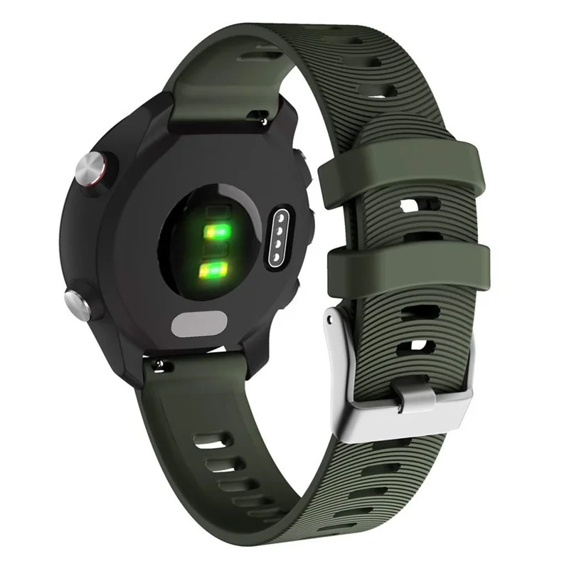 20mm Silicone Smart Watch Band for GarminMove Forerunner 245M/645M/Vivoactive 3t - Army Green