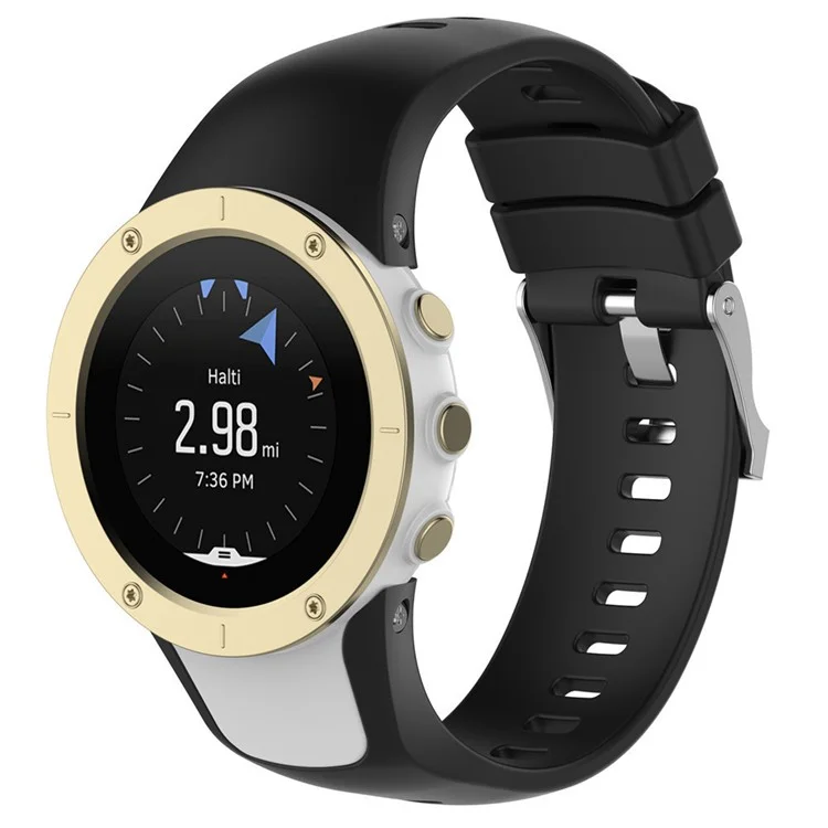 Para Suunto Spartan Trainer Wrist HR Silicone Smart Watch Strap Adjustable Replacement Band - Negro