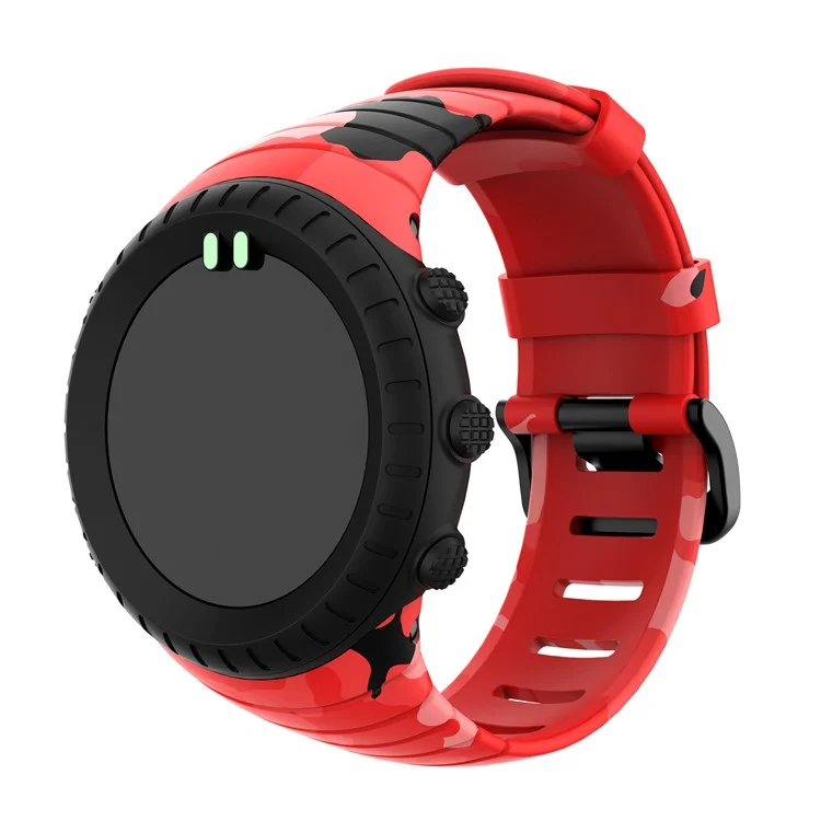 Camouflage Silikon Smart Watch-Band Für Suunto-Kern - Rot