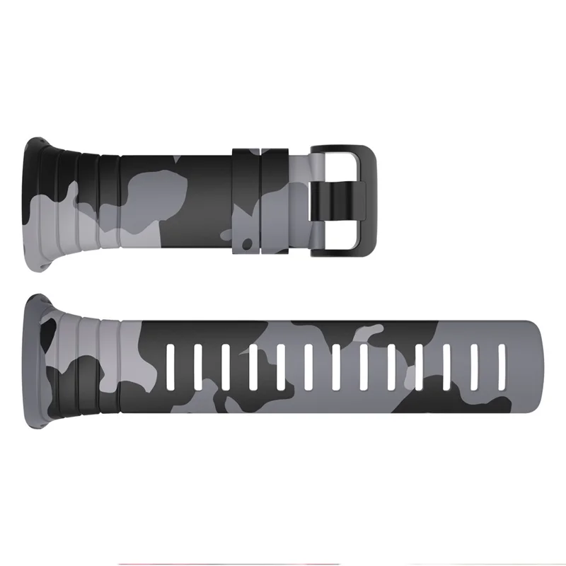 Camouflage Silicone Smart Watch Band for Suunto Core - Black