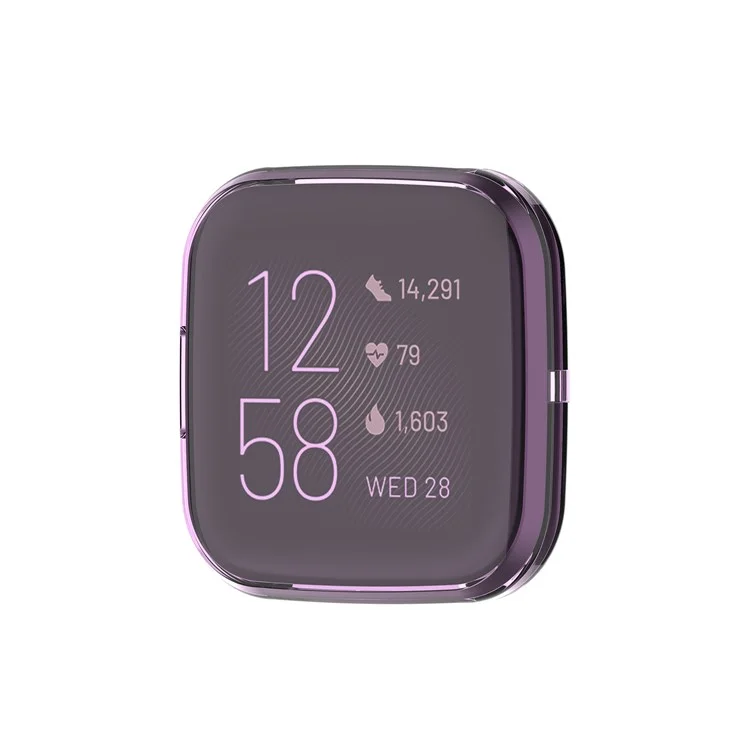 Protection Polyvalente Smart Watch TPU Couverture Pour Fitbit Versa 2 - Violet