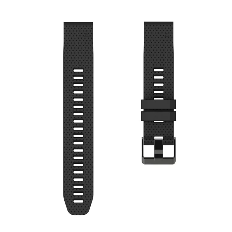 Silicone Smart Watch Replacement Strap for Garmin Fenix 6S - Black