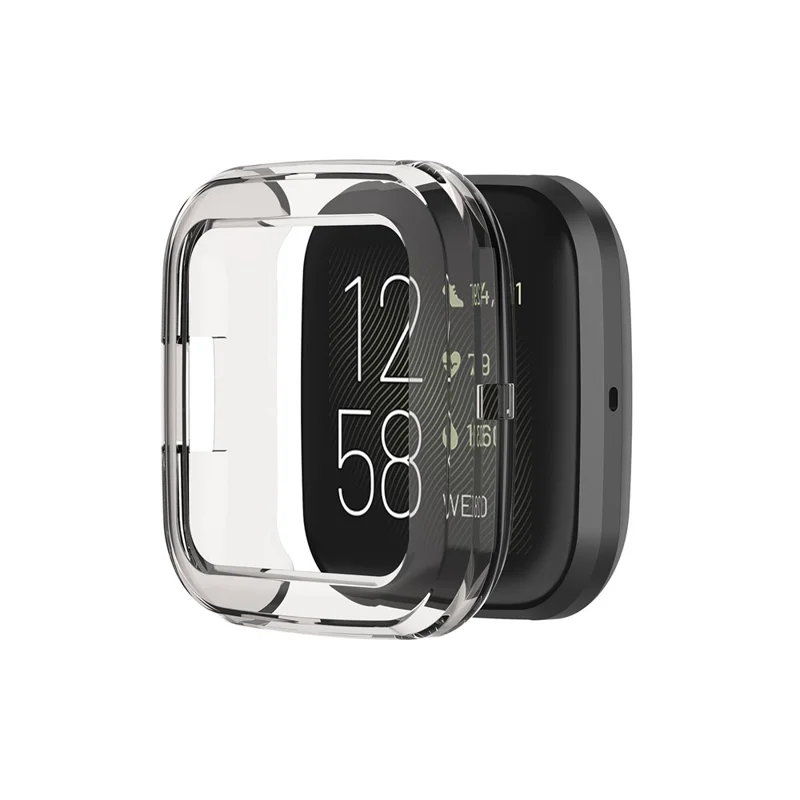 Fleksibel blød TPU-beskyttelsesdæksel til Fitbit Versa 2 – Grå