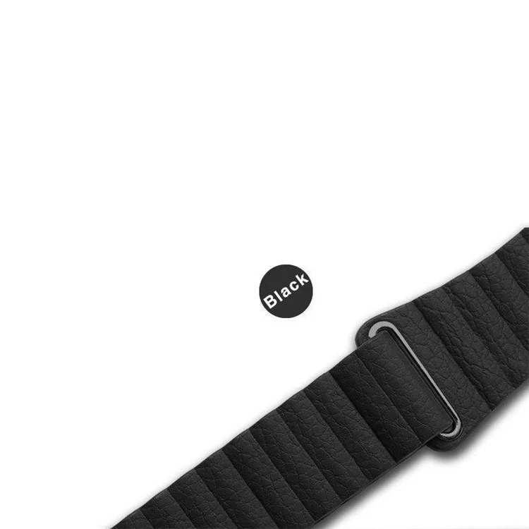 22mm Magnetic Buckle Leather Watch Bands for Samsung Galaxy Gear S3 Classic/Frontier / Huawei Watch GT / Motorola Moto 360 2nd Gen / Ticwatch - Black