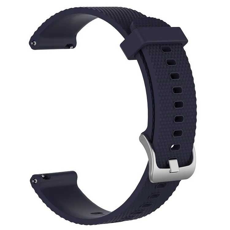 22mm Diamond Texture Silicone Smart Watch Band for Huawei Watch GT/Samsung Galaxy Watch 46mm, etc - Dark Blue