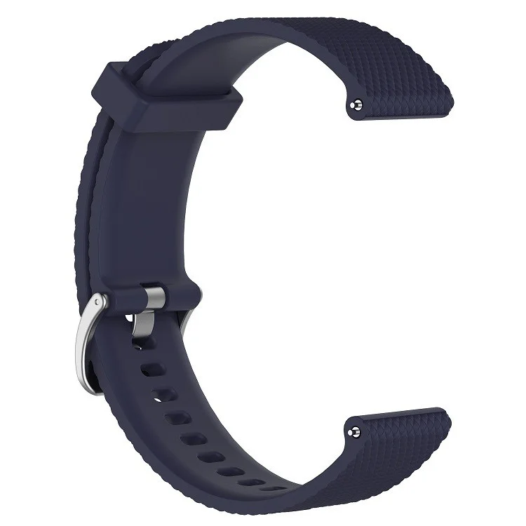 22mm Diamond Texture Silicone Smart Watch Band for Huawei Watch GT/Samsung Galaxy Watch 46mm, etc - Dark Blue