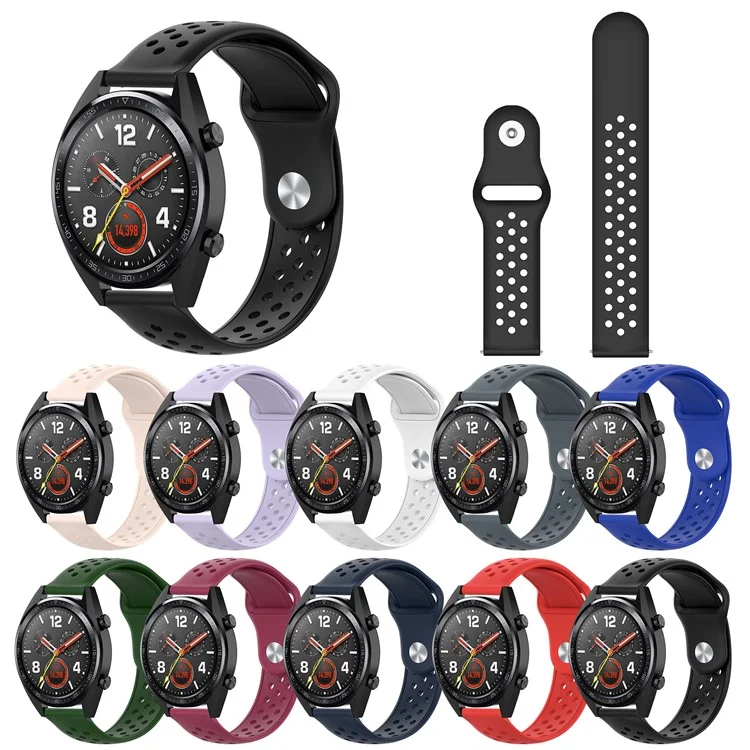 Sangle de Remplacement de la Montre Intelligente de Couleur Unie de 20 mm Pour la Montre Samsung Galaxy 42 mm - le Noir