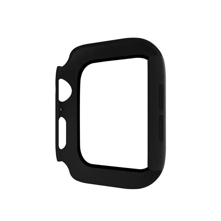 For Apple Watch Series 3 / 2 42mm PC Protective Frame + Tempered Glass Watch Film - Black