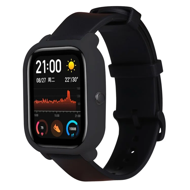 Silikon-Smartwatch-Schutzhülle für Huami Amazfit GTS - Schwarz