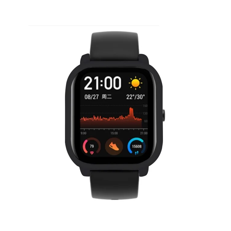 Silikon-Smartwatch-Schutzhülle für Huami Amazfit GTS - Schwarz