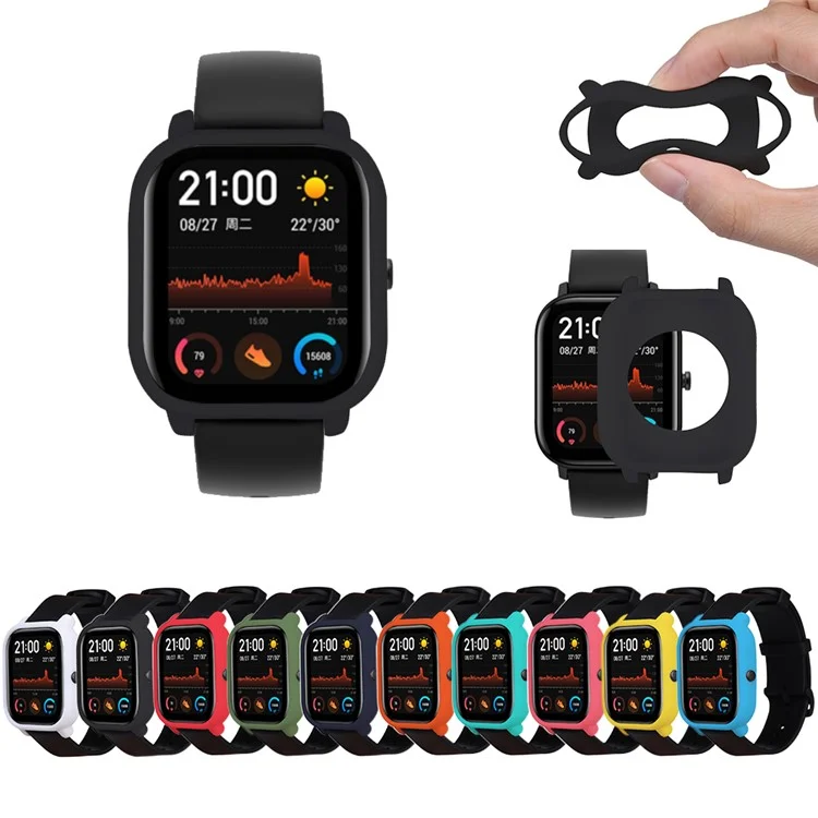 Silicone Smart Watch Protective Case Shell for Huami Amazfit GTS - Black