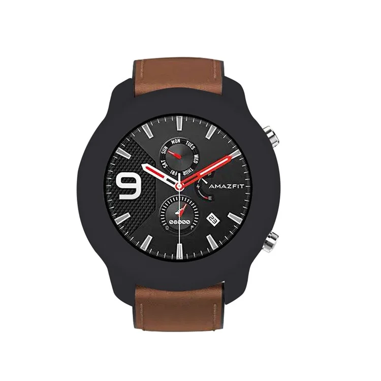 Silicone Intelligente Orologio Caso Molle Coperture Protettive Per Huami Amazfit GTR 47 Millimetri - Nero