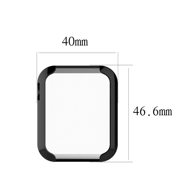 All-round Protective Electroplating TPU Watch Case for Xiaomi Mi Watch - Black