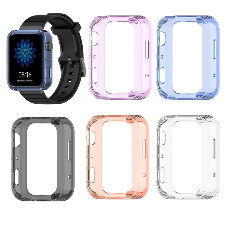 Cubierta de Reloj TPU a Prueba de Golpes Para el Reloj Xiaomi Mi - Rosado