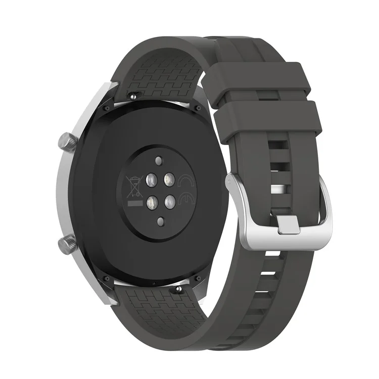 Для часов Huawei Watch GT 46 мм Спортивный силиконовый ремешок для часов Запасной ремешок 22 мм - темно-серый