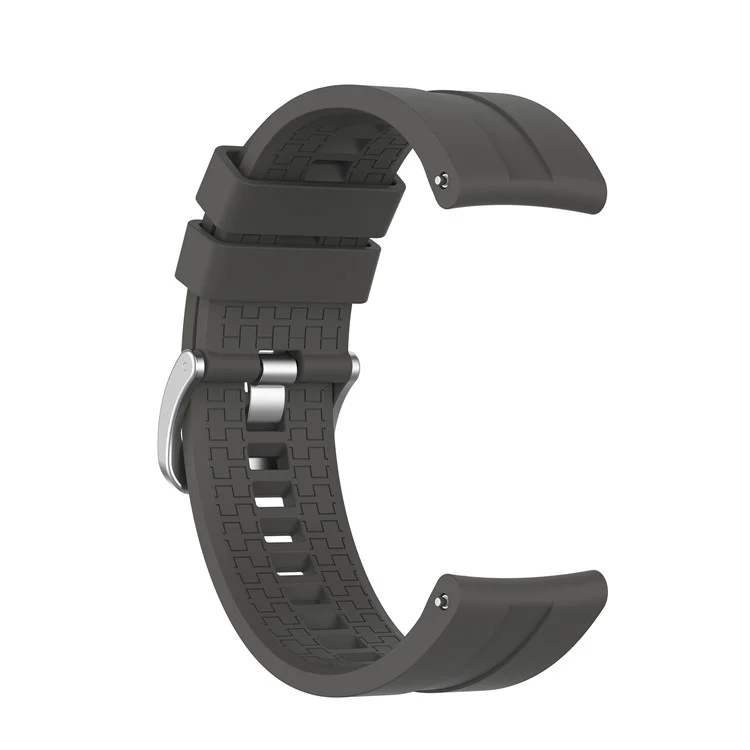 Pour Huawei Watch GT 46mm Sports Silicone Watch Band Strap Remplacement de 22 mm - Gris Foncé