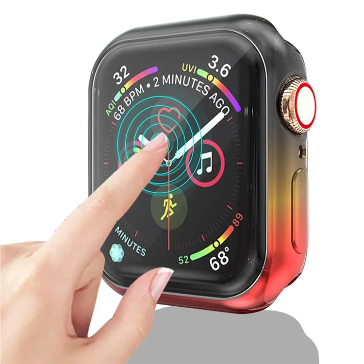 Buntes TPU Watch Protective Case Für Apple Watch Serie 3/2/1 38 mm - Schwarz/gelb/rot