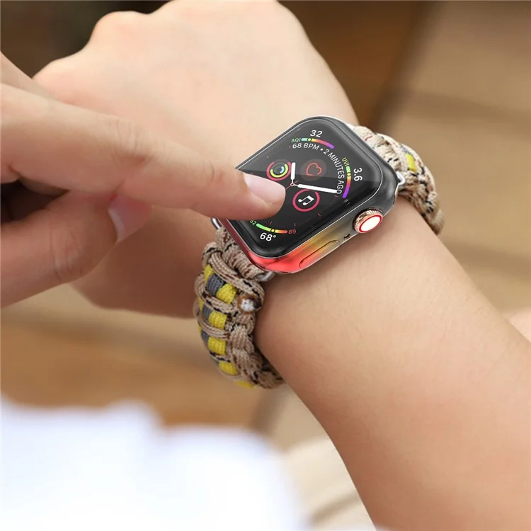 Couleur D'épissage TPU Case de Montre Pour Apple Watch Series 3/2/1 42 ​​mm - Noir / Jaune / Rouge