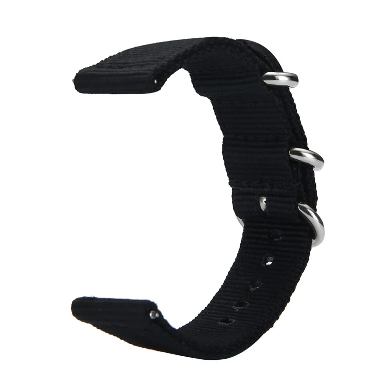 Nylon Watch Band Strap 20mm for Samsung Gear Sport R600 - Black