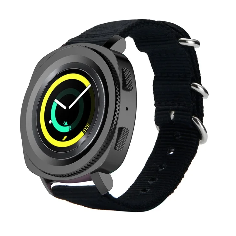 Cinturino da Orologio in Nylon 20mm Per Samsung Gear Sport R600 - Nero