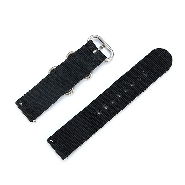Nylon-Uhrenarmband mit Metallschließe und Verbindungsstangen für Suunto 3 - Schwarz
