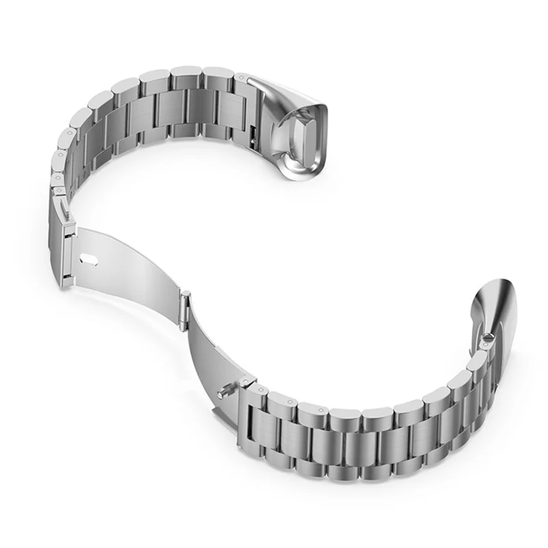 3 Perlen Metall Armband Ersatz Smart Watch Band für Fitbit Charge 5 - Silber