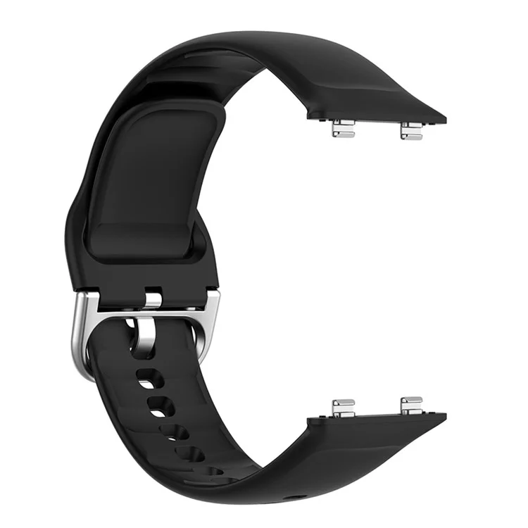 Cinta de Relógio Inteligente de Silicone Sólido Ajustável para Oppo Watch 2 46mm - Preto