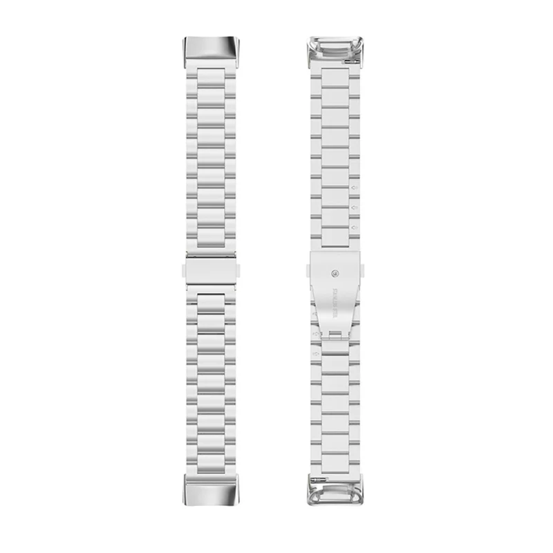 3 Perler Rustfrit Stål Smartwatch Rem Metal Armbånd Udskiftning til Fitbit Charge 6 / 5 - Sølv
