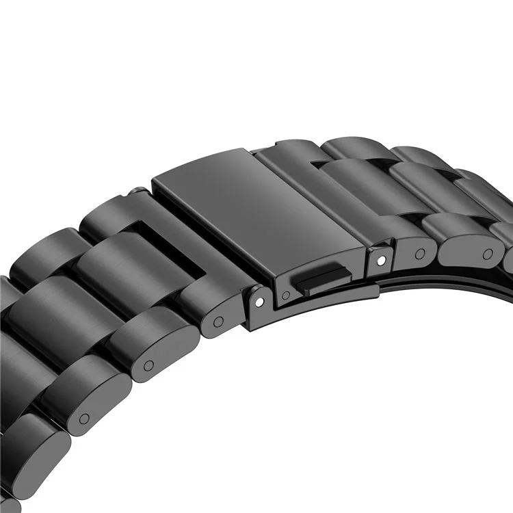 Für Garmin Fenix 8 / E 47mm / 7 / 6 GPS / 5 Edelstahl-Uhrarmband 22mm Quick Release-Armband mit Faltschließe - Schwarz