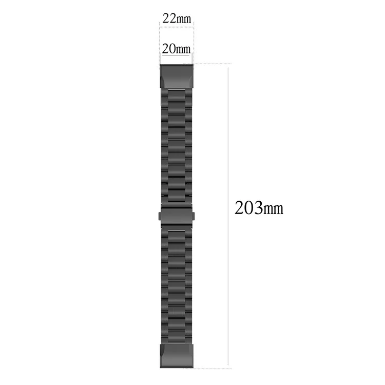 For Garmin Fenix 7/6 GPS/5 Stainless Steel Watch Strap 22mm Quick Release Watchband with Folding Clasp - Black