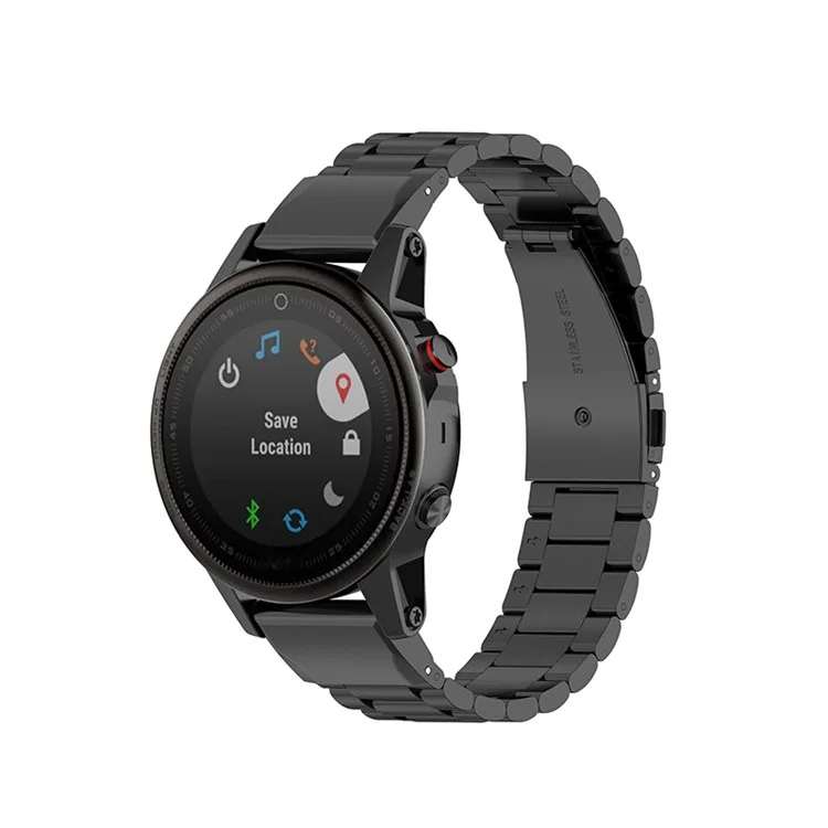 Для Garmin Fenix ​​7s/6s/6s Pro/5S/5S Плюс 20 -миллиметровый Ремешок Для Часовых Ремешков из Нержавеющей Стали. - Черный