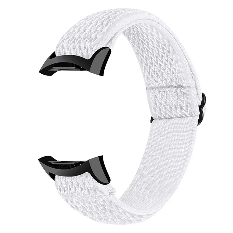 For Samsung Gear Fit2 SM-R360 Nylon Woven Watch Strap Replacement Adjustable Wrist Band - White