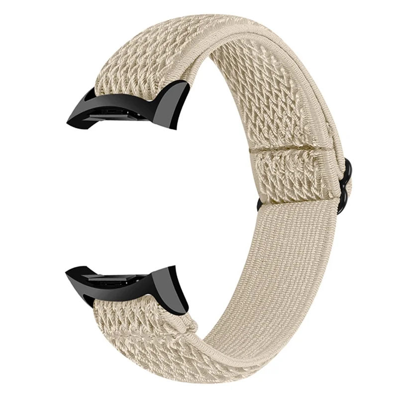 For Samsung Gear Fit2 SM-R360 Nylon Woven Watch Strap Replacement Adjustable Wrist Band - Apricot