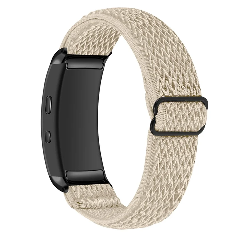 For Samsung Gear Fit2 SM-R360 Nylon Woven Watch Strap Replacement Adjustable Wrist Band - Apricot