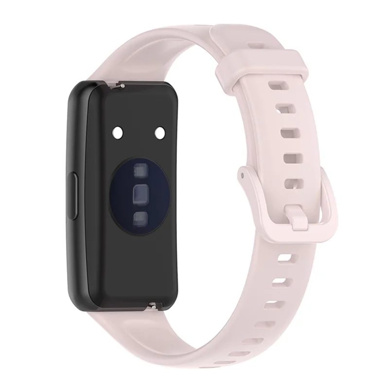 For Huawei Band 7 Anti-scratch Soft Silicone Watch Band Replacement Wrist Strap - Pink