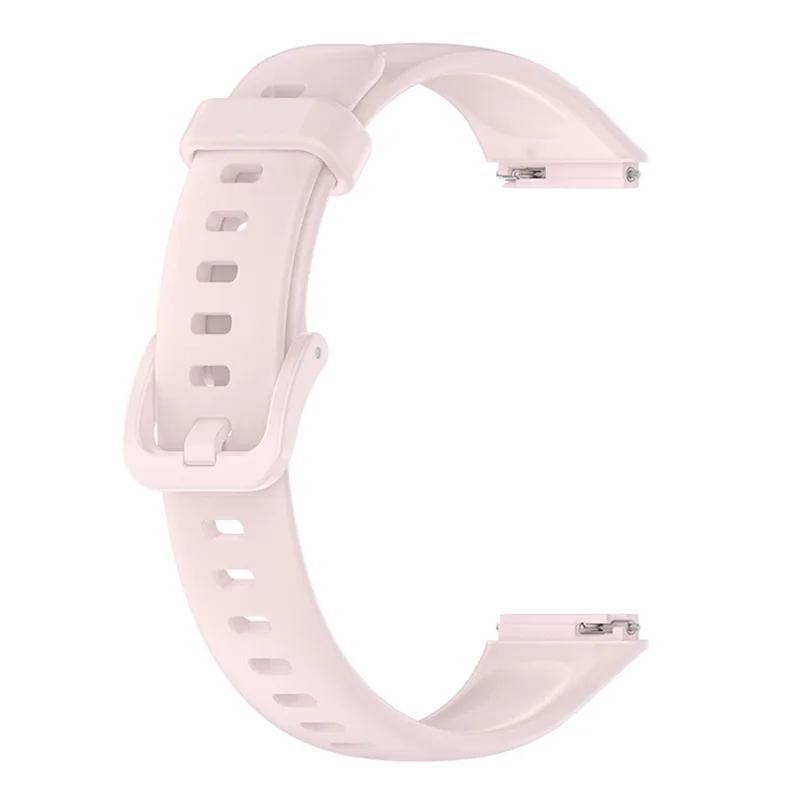 For Huawei Band 7 Anti-scratch Soft Silicone Watch Band Replacement Wrist Strap - Pink