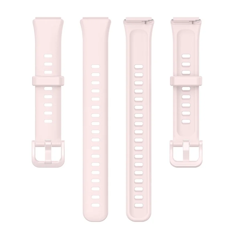 For Huawei Band 7 Anti-scratch Soft Silicone Watch Band Replacement Wrist Strap - Pink
