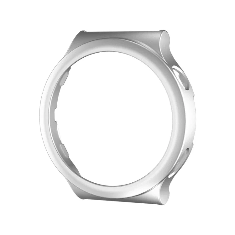 For Huawei Watch GT 3 Pro 43mm Matte Hollow-out Hrad PC Watch Protective Case with Tempered Glass Screen Protector - Silver
