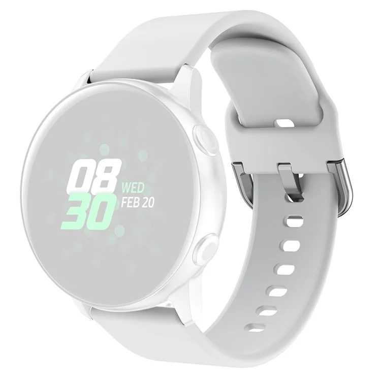 Para Samsung Galaxy Watch6 40mm 44mm / Watch6 Classic 43mm 47mm / Watch 5 40mm 44mm / 5 Pro 45mm / Watch4 40mm 44mm Hebilla cuadrada Diseño de correa de reloj de silicona Muñequera - Blanco