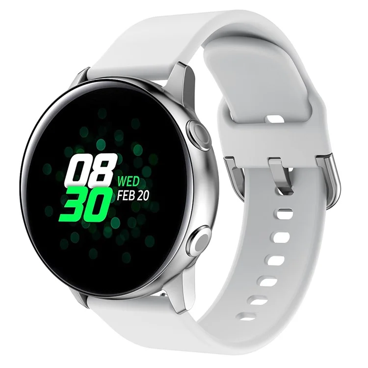 Para Samsung Galaxy Watch6 40mm 44mm / Watch6 Classic 43mm 47mm / Watch 5 40mm 44mm / 5 Pro 45mm / Watch4 40mm 44mm Hebilla cuadrada Diseño de correa de reloj de silicona Muñequera - Blanco
