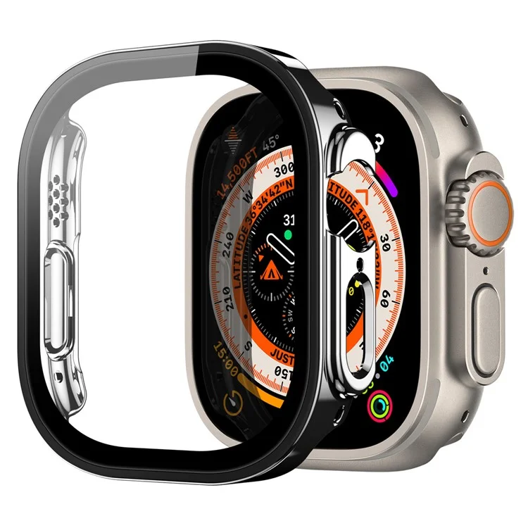 Чехол для часов DUX DUCIS Hamo Series для Apple Watch Ultra 2 49 мм / Ultra 49 мм, электрохромированный ударопрочный жесткий защитный чехол из ПК - черный
