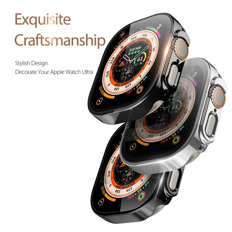 Чехол для часов DUX DUCIS Hamo Series для Apple Watch Ultra 2 49 мм / Ultra 49 мм, электрохромированный ударопрочный жесткий защитный чехол из ПК - черный