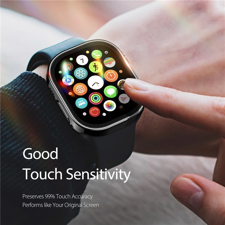 Чехол для часов DUX DUCIS Hamo Series для Apple Watch Ultra 2 49 мм / Ultra 49 мм, электрохромированный ударопрочный жесткий защитный чехол из ПК - черный