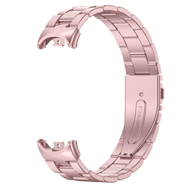 Para Xiaomi Mi Band 9 NFC / Mi Band 9 / Smart Band 8 NFC / Smart Band 8 3 Cuentas de reloj inteligente Banda de metal de repuesto para muñeca - Rosa Rosado