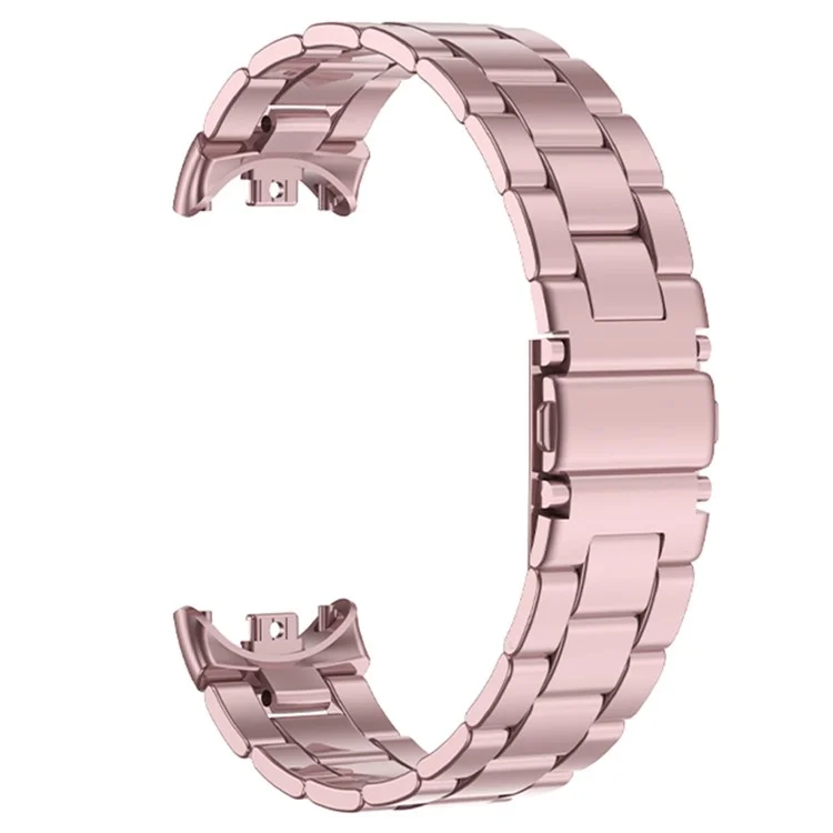 Para Xiaomi Mi Band 9 NFC / Mi Band 9 / Smart Band 8 NFC / Smart Band 8 3 Cuentas de reloj inteligente Banda de metal de repuesto para muñeca - Rosa Rosado
