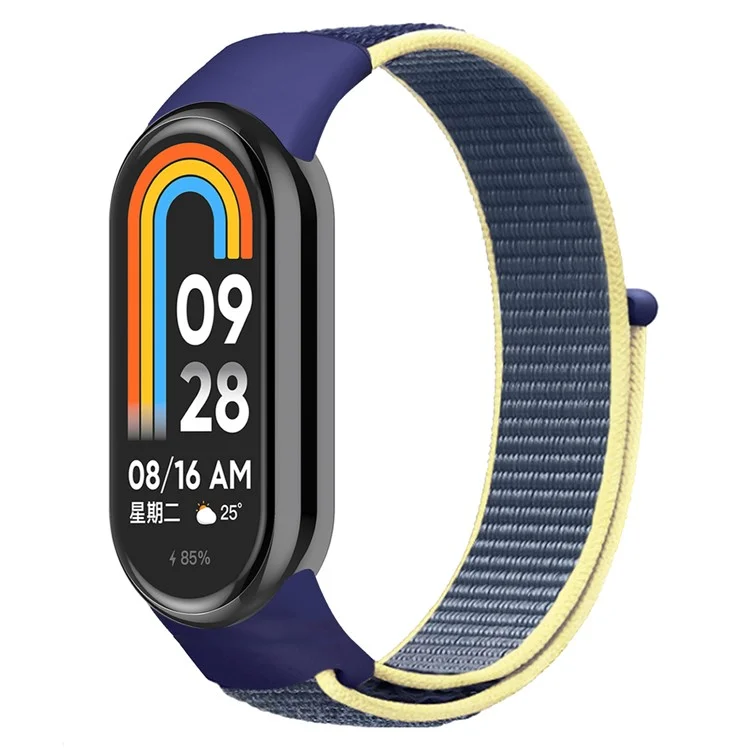 Für Xiaomi Mi Band 9 NFC / Mi Band 9 / Smart Band 8 NFC / Smart Band 8 Soft Nylon Uhrenarmband Einstellbarer Sportarmreif - Ozeanblau